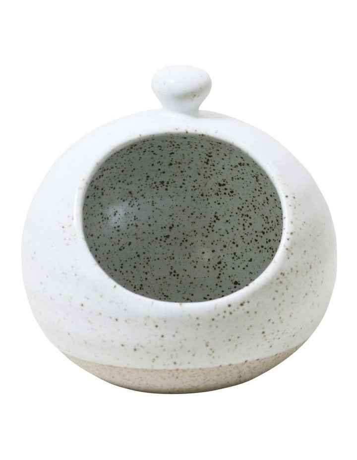 Natural Home Salt Pig 11x11x11.5cm in White Speckle