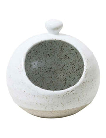 Natural Home Salt Pig 11x11x11.5cm in White Speckle