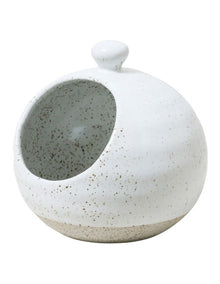 Natural Home Salt Pig 11x11x11.5cm in White Speckle