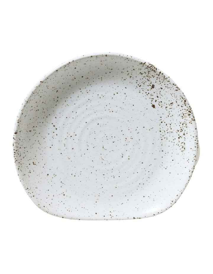 Natural Home Spoon Rest 13x13x2cm in White Speckle