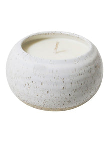 Natural Home Round Candle in White Speckle