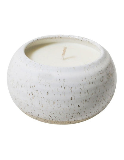 Natural Home Round Candle in White Speckle