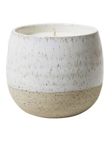 Natural Home Single Wick Candle in White Speckle