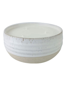 Natural Home 3 Wick Large Candle 15x7cm in White Speckle