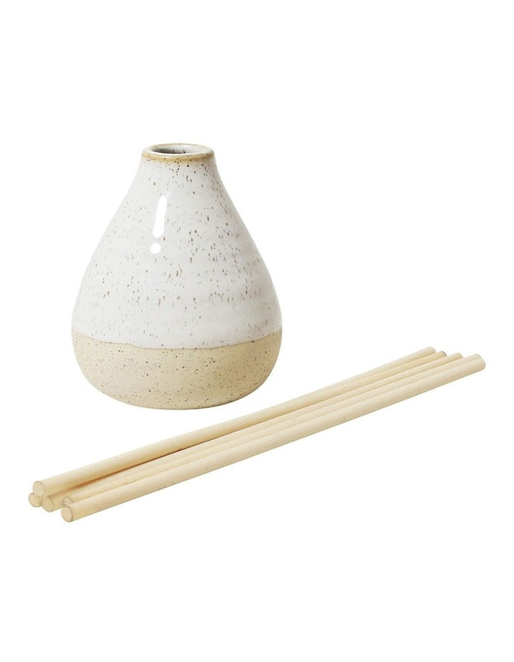 Natural Home Diffuser with Scented Sticks 8x9cm in White Speckle