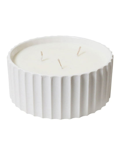 Lume Large 3 Wick Candle 15.5cm in White