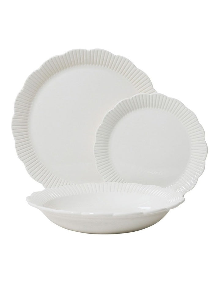 Petal Dinner Set 12 Piece in White