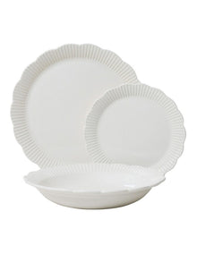Petal Dinner Set 12 Piece in White