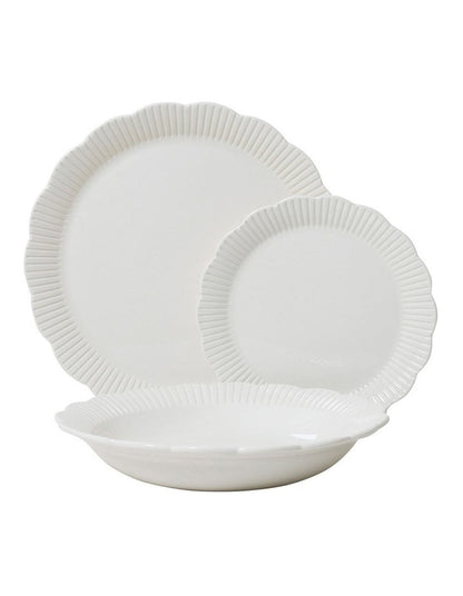 Petal Dinner Set 12 Piece in White