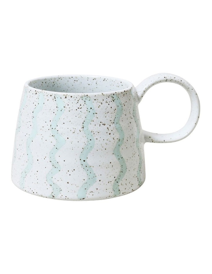 Celeste Hand Painted Mug in Blue Stripe