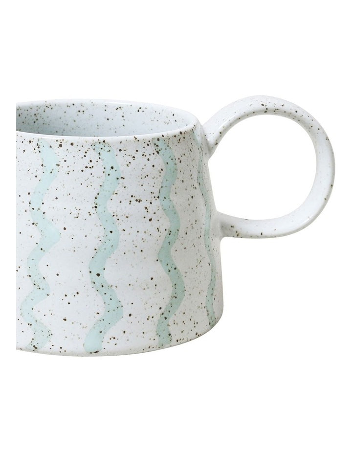 Celeste Hand Painted Mug in Blue Stripe