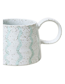Celeste Hand Painted Mug in Blue Stripe
