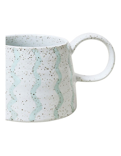 Celeste Hand Painted Mug in Blue Stripe