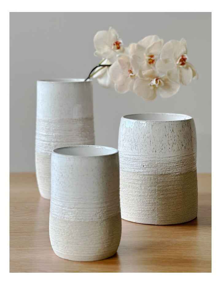 Terrain Vase Medium 16x20cm in White