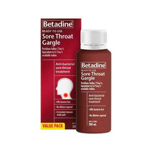 BETADINE READY TO USE SORE THROAT GARGLE 200ML