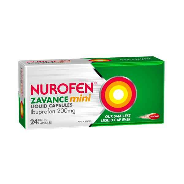 NUROFEN ZAVANCE MINI LIQUID CAPS 24 PK