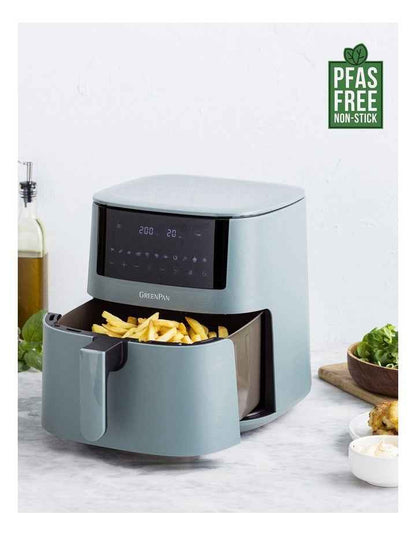 Bistro XXL Coloured Air Fryer in Smokey Blue PFAS-free ceramic non-stick
