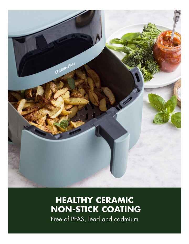 Bistro XXL Coloured Air Fryer in Smokey Blue PFAS-free ceramic non-stick