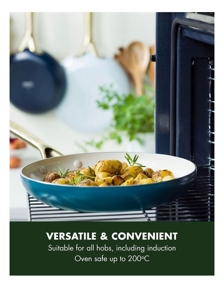 Shades 3pc Frypan Set Coastal PFAS-free ceramic non-stick