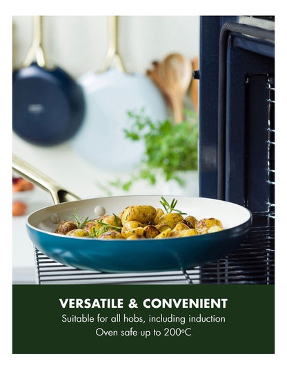 Shades 3pc Frypan Set Coastal PFAS-free ceramic non-stick