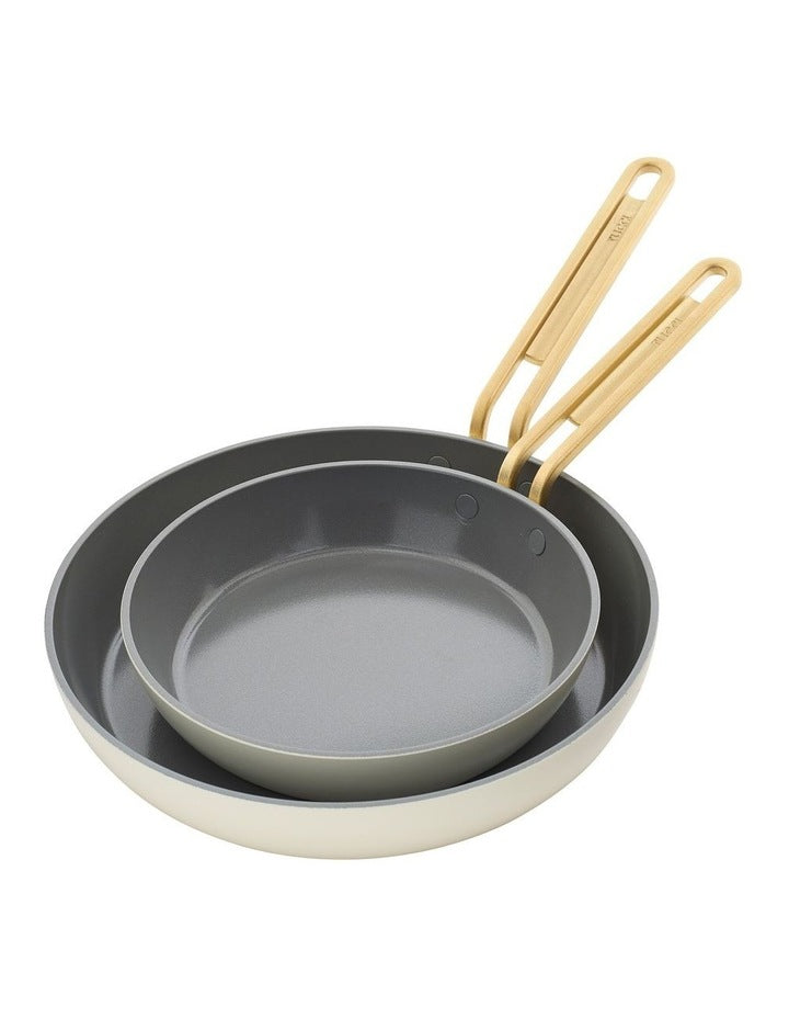 Stanley Tucci Frypan Set 20x26cm 2Piece in Carrara White