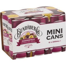 Bundaberg Passionfruit Sparkling Drink 200ml x6 Pack