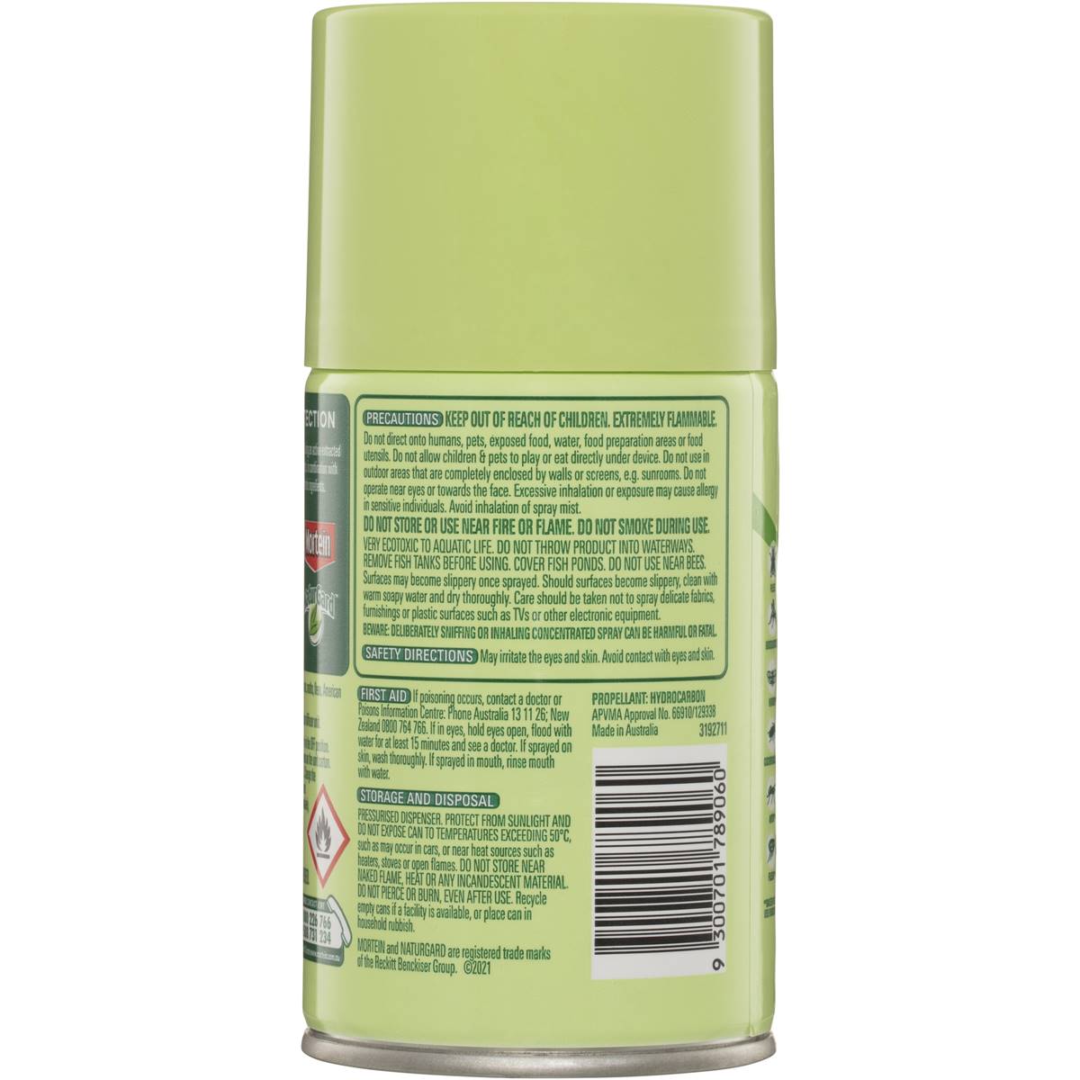 Mortein Naturgard Odourless Multi Insect Automatic Spray Refill 152g