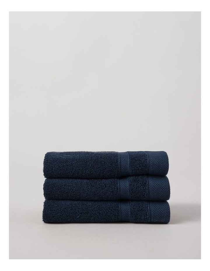 Luxury Egyptian 3pk Face Washer in Blue