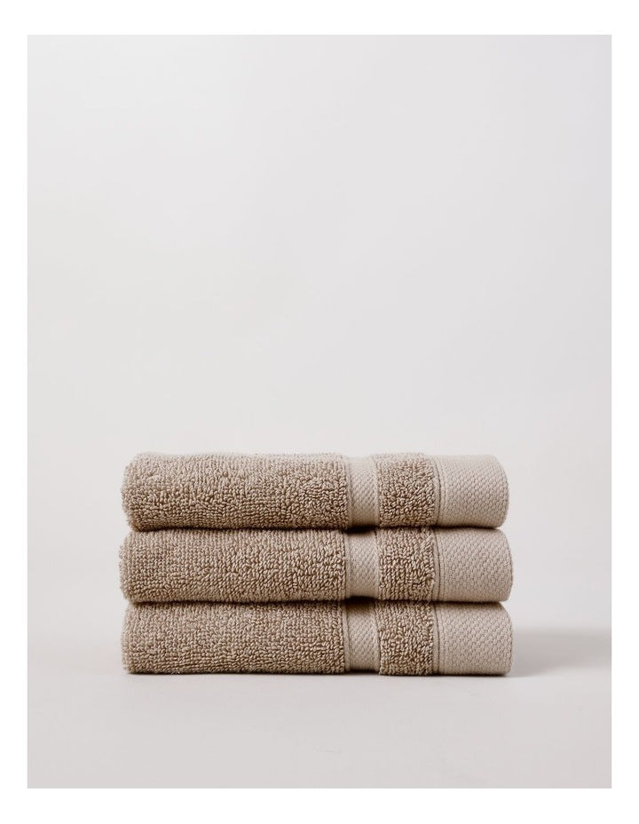 Luxury Egyptian 3pk Face Washer in Silver