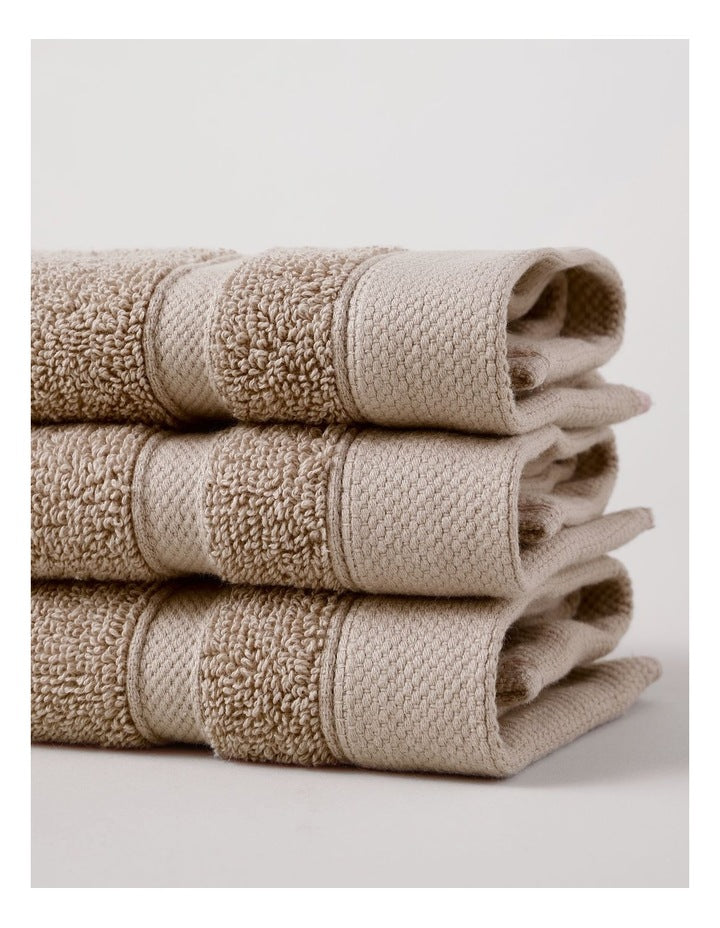 Luxury Egyptian 3pk Face Washer in Silver