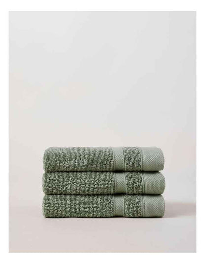 Luxury Egyptian 3pk Face Washer in Sage