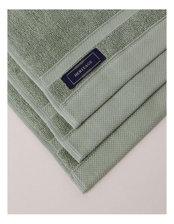 Luxury Egyptian 3pk Face Washer in Sage