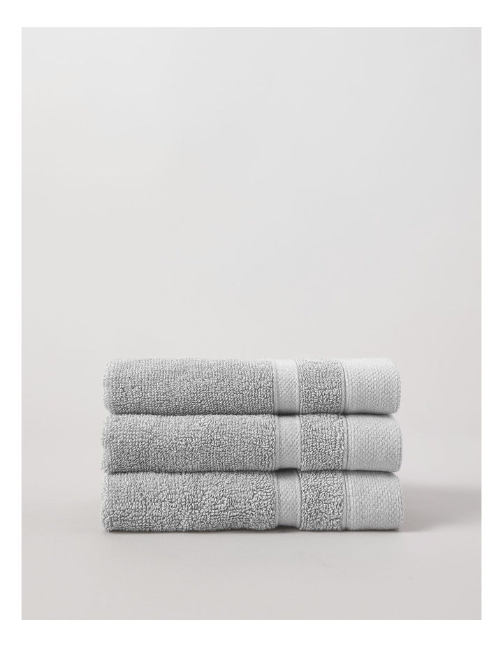 Luxury Egyptian 3pk Face Washer in Light Grey