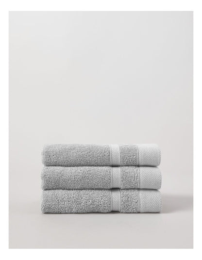 Luxury Egyptian 3pk Face Washer in Light Grey