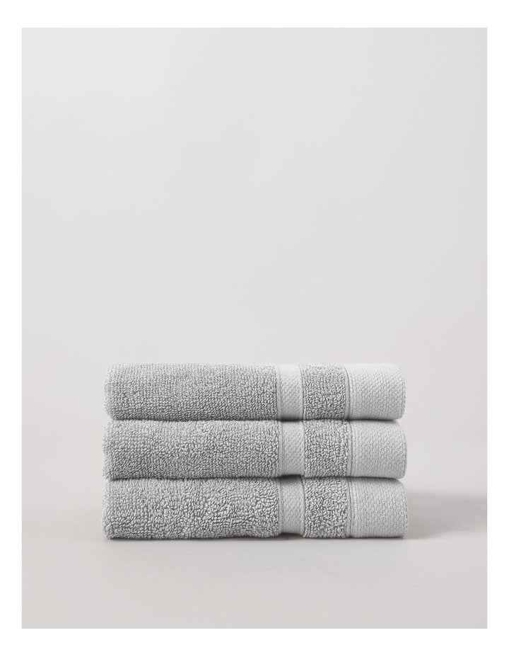 Luxury Egyptian 3pk Face Washer in Light Grey