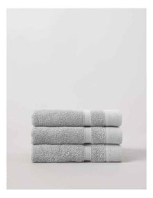 Luxury Egyptian 3pk Face Washer in Light Grey