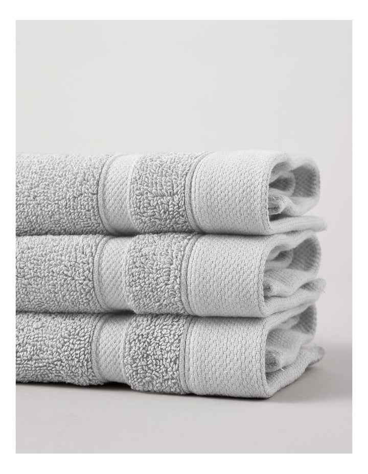 Luxury Egyptian 3pk Face Washer in Light Grey
