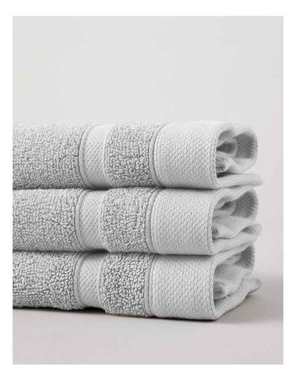 Luxury Egyptian 3pk Face Washer in Light Grey