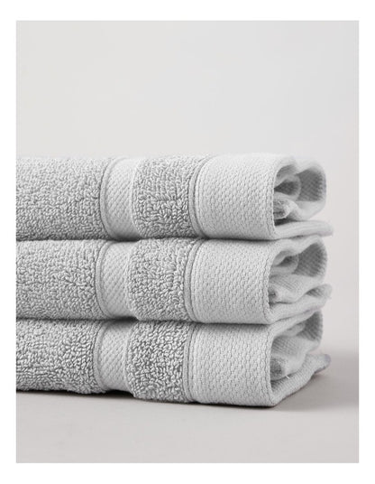 Luxury Egyptian 3pk Face Washer in Light Grey