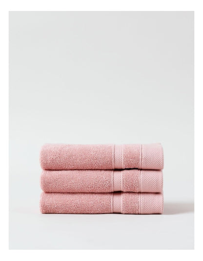 Luxury Egyptian 3pk Face Washer in Rose