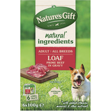 Nature's Gift Adult Wet Dog Food Loaf Prime Beef In Gravy 100g x 6 pack