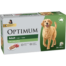 Optimum Adult Wet Dog Food with Lamb & Rice Trays 100g x 24 pack