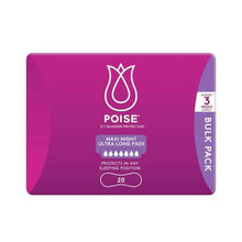 POISE MAXI NIGHT PADS 20 PACK