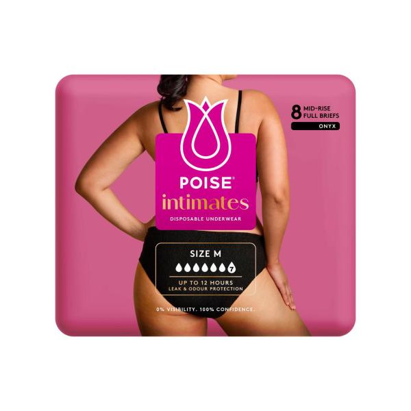 POISE CONTINENCE PANTS SIZE MEDIUM 8 PACK