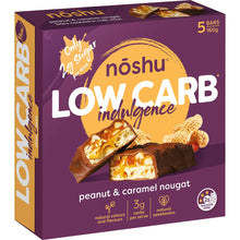 Noshu Low Carb Peanut & Caramel Nougat Indulgence Bars 5 Pack