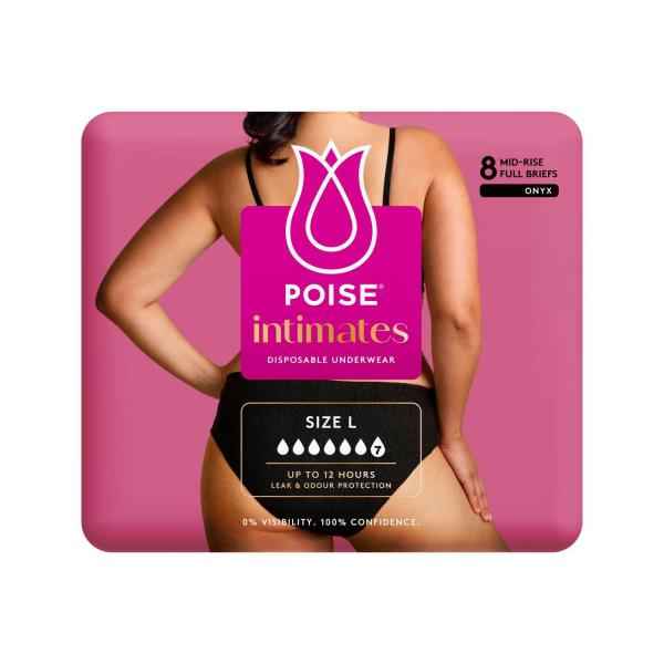 POISE CONTINENCE PANTS SIZE LARGE 8 PACK