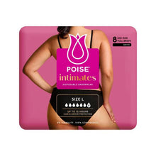 POISE INTIMATES DISPOSABLE CONTINENCE UNDERWEAR LARGE 8 PACK