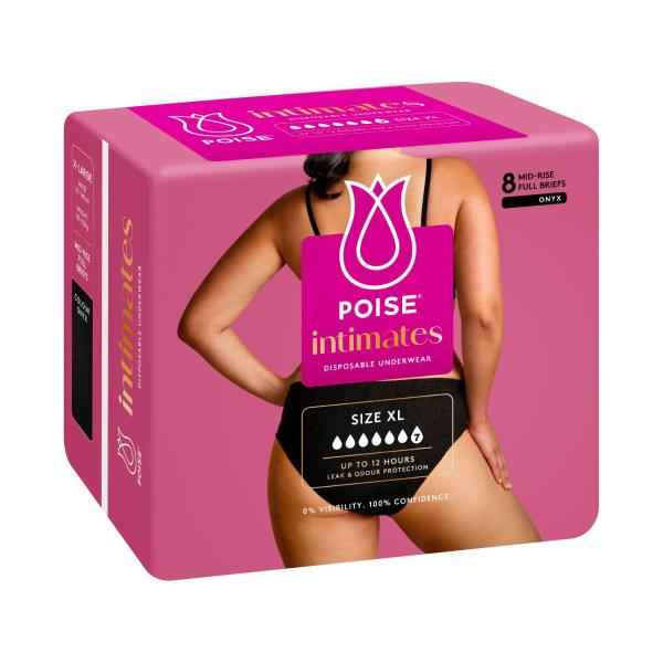 POISE CONTINENCE PANTS SIZE EXTRA LARGE 8 PACK