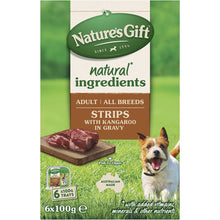 Nature's Gift Adult Wet Dog Food Strips With Kangaroo & Gravy 100g x 6 pack