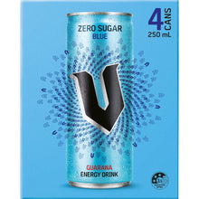 V Energy Sugarfree Blue Guarana Energy Drink 250mlx 4pack